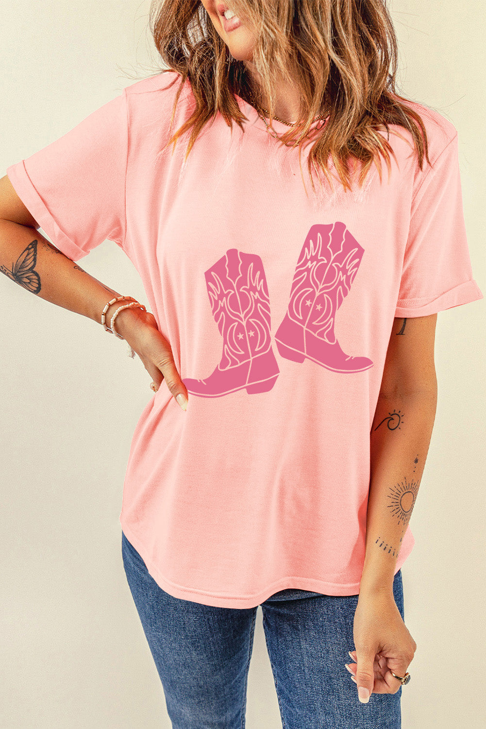 Pink Boots Graphic Tee