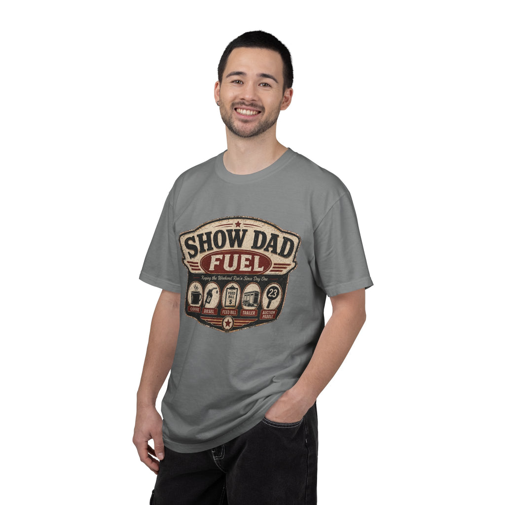 Show Dad Fuel Shirt | Funny Livestock Dad Tee | Stock Show Dad Shirt | 4H & FFA Father’s Day Gift | Farm Dad Western Tee