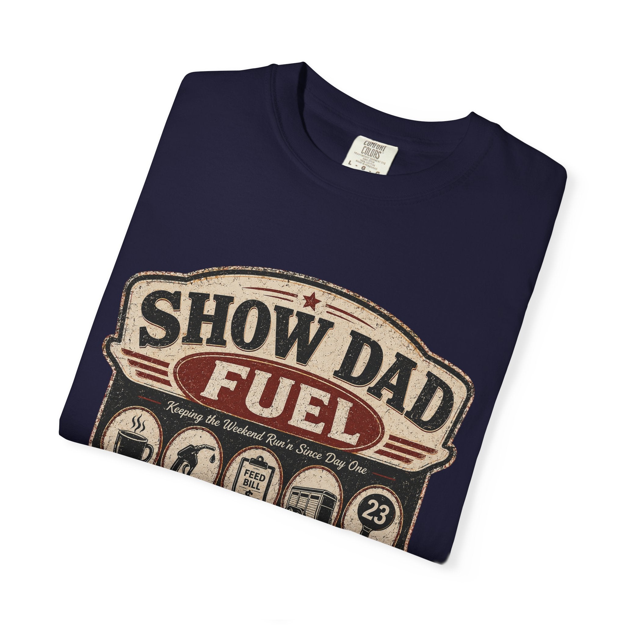 Show Dad Fuel Shirt | Funny Livestock Dad Tee | Stock Show Dad Shirt | 4H & FFA Father’s Day Gift | Farm Dad Western Tee
