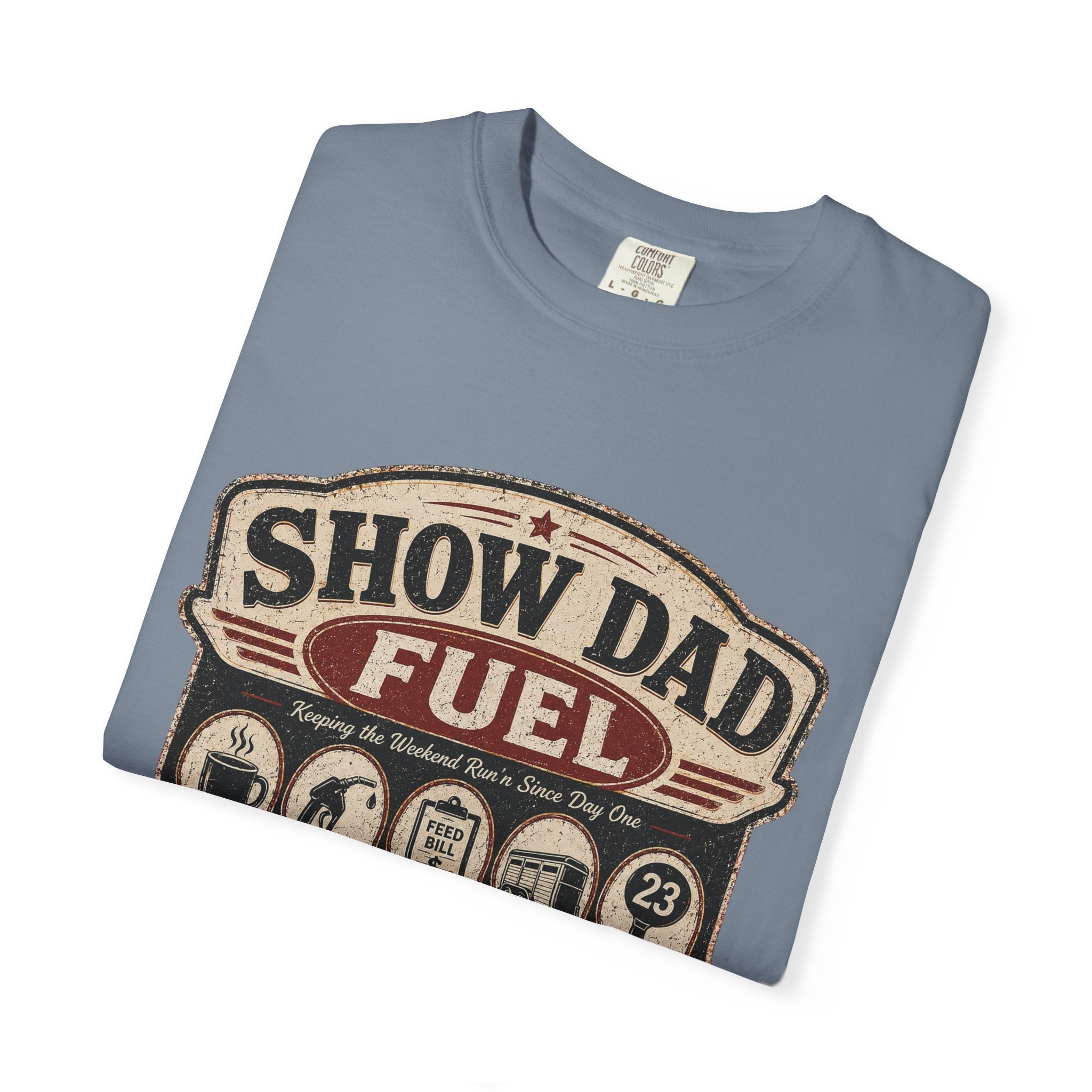 Show Dad Fuel Shirt | Funny Livestock Dad Tee | Stock Show Dad Shirt | 4H & FFA Father’s Day Gift | Farm Dad Western Tee