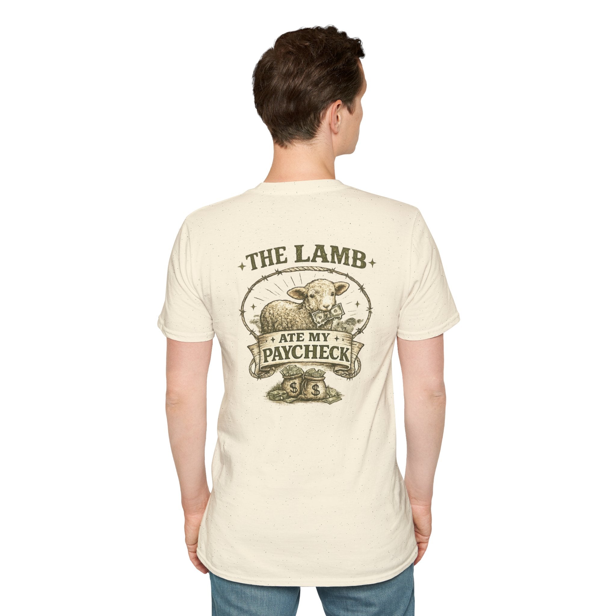 The Lamb Ate My Paycheck T-Shirt — Funny Farm Animal Graphic Tee