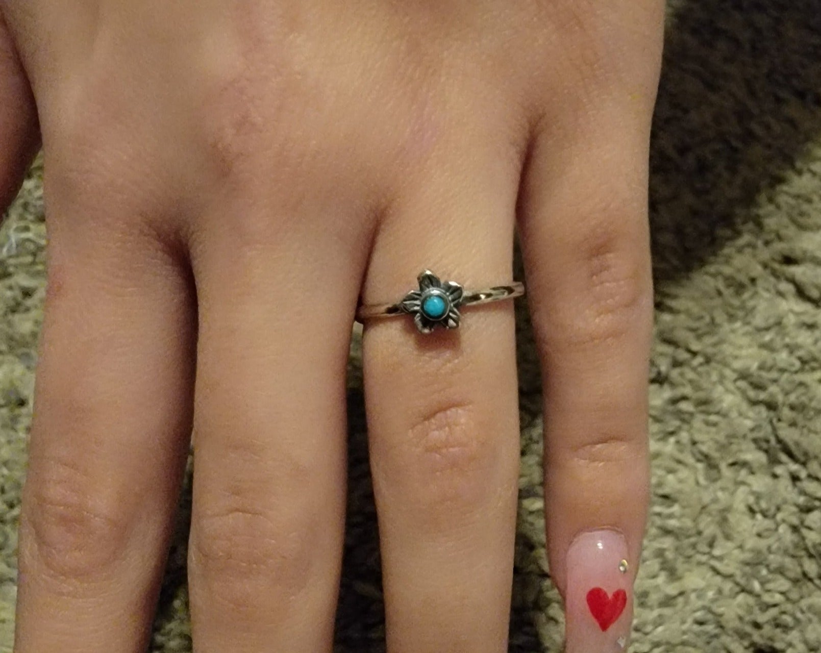 Sterling Desert Bloom Turquoise Ring