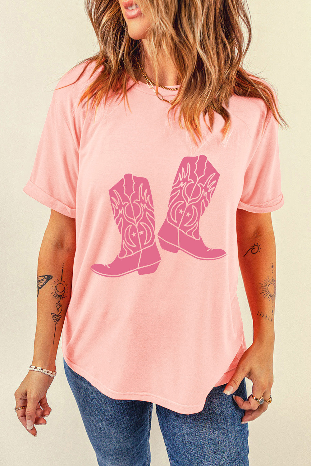 Pink Boots Graphic Tee