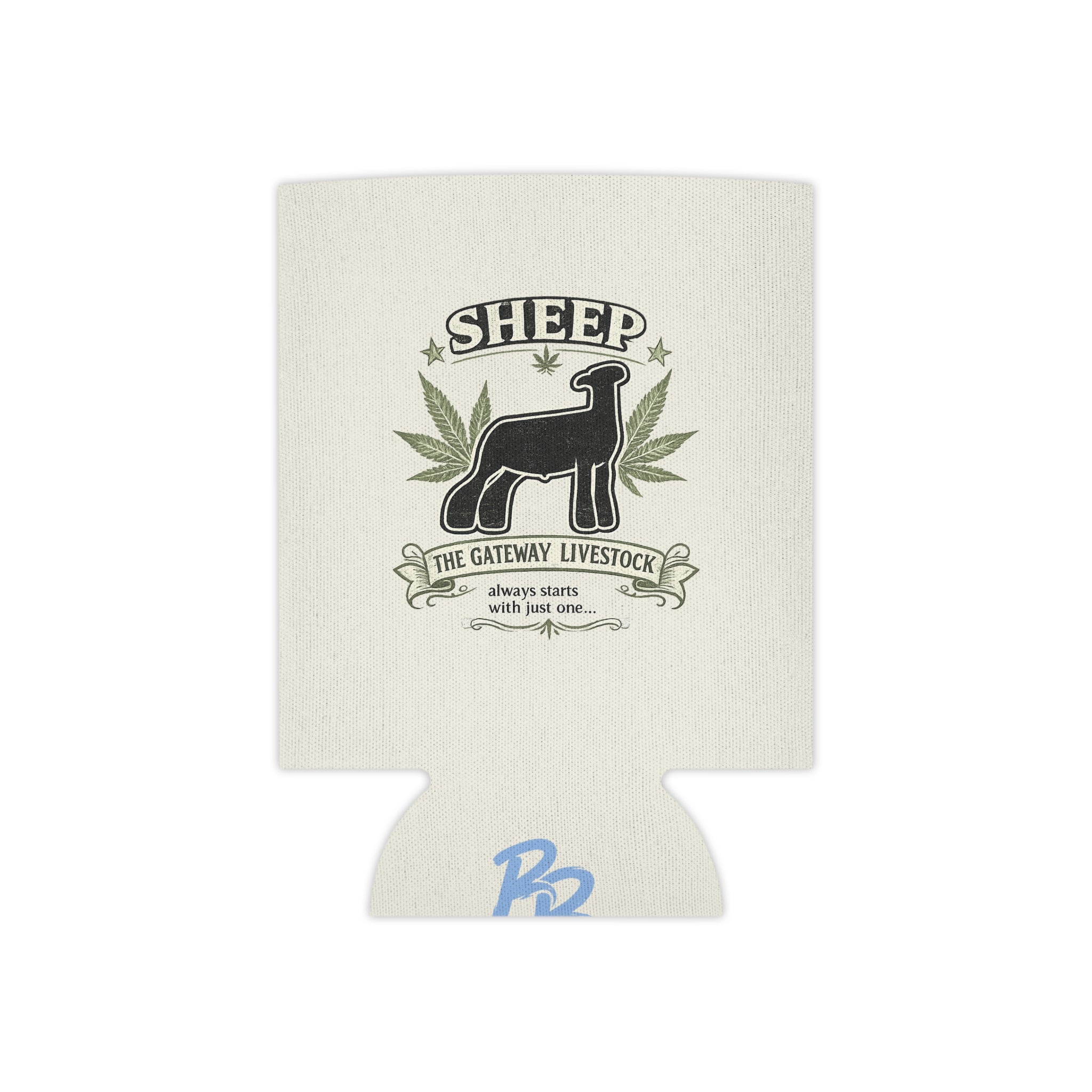 Sheep Can Cooler – Rustic Farm Humor 'Sheep: The Gateway Livestock' Beverage Koozie