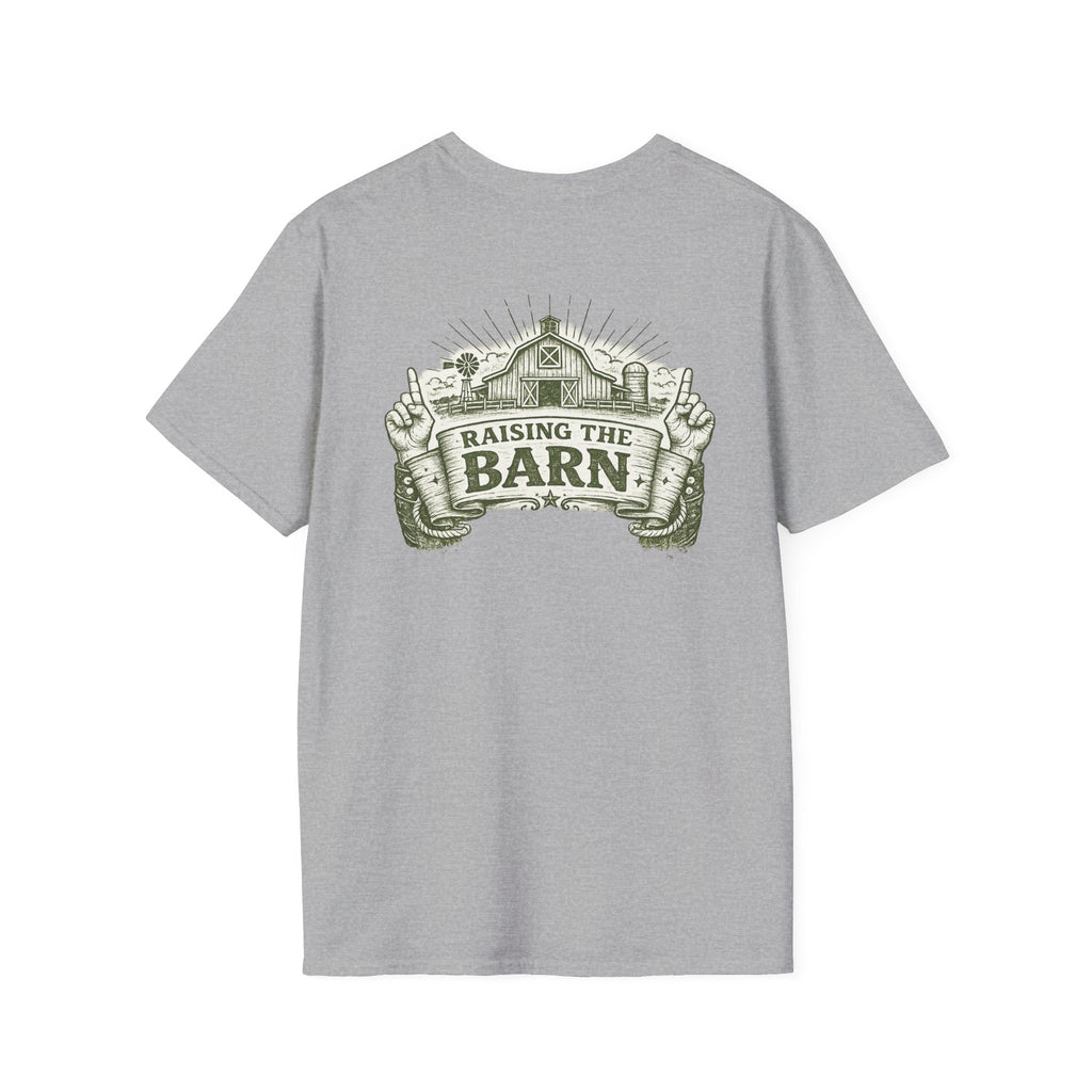 Raising The Barn T-Shirt — Rustic Farm Life Graphic Tee