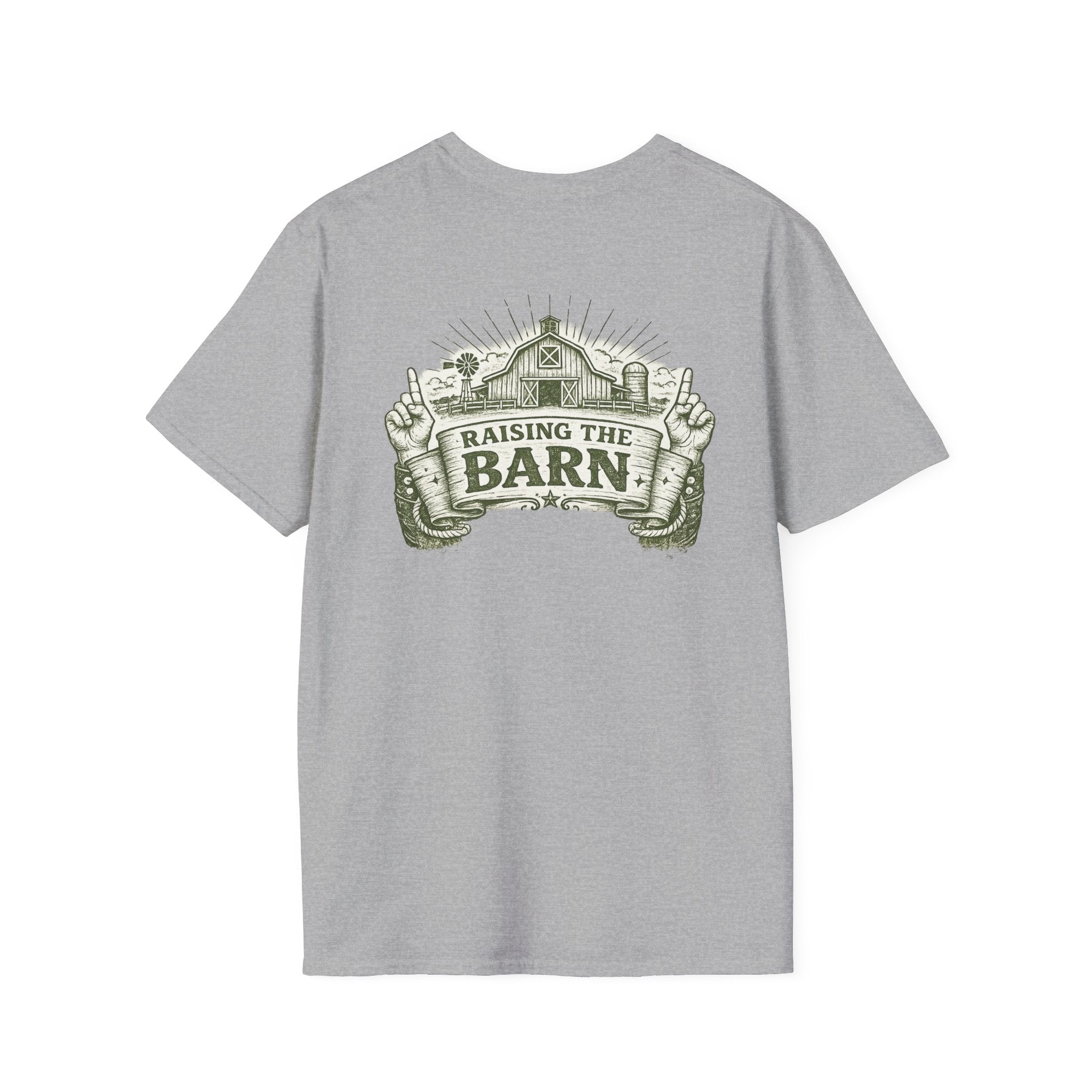 Raising The Barn T-Shirt — Rustic Farm Life Graphic Tee