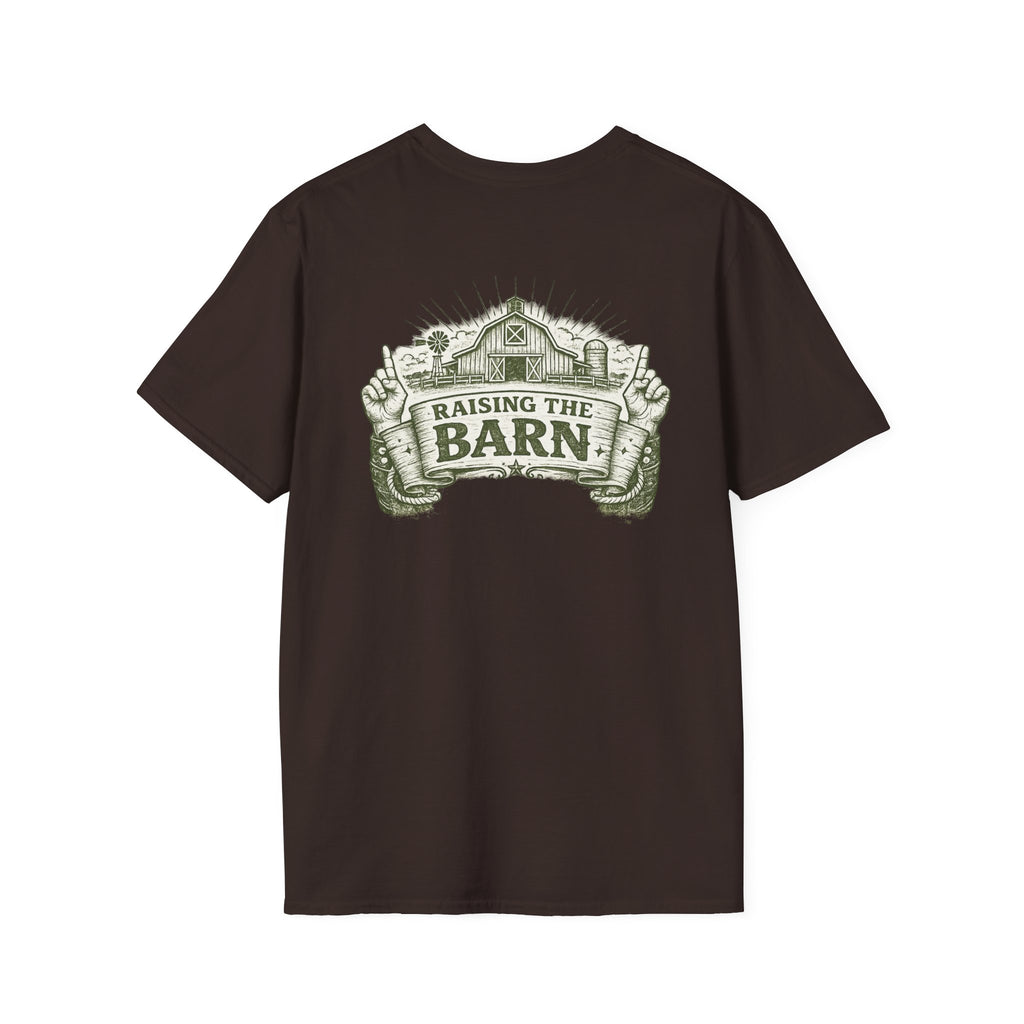 Raising The Barn T-Shirt — Rustic Farm Life Graphic Tee