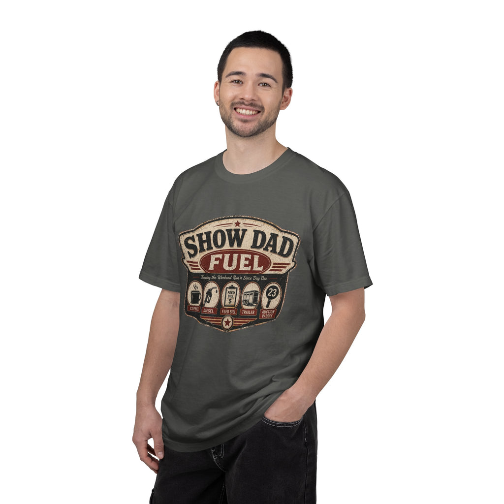 Show Dad Fuel Shirt | Funny Livestock Dad Tee | Stock Show Dad Shirt | 4H & FFA Father’s Day Gift | Farm Dad Western Tee