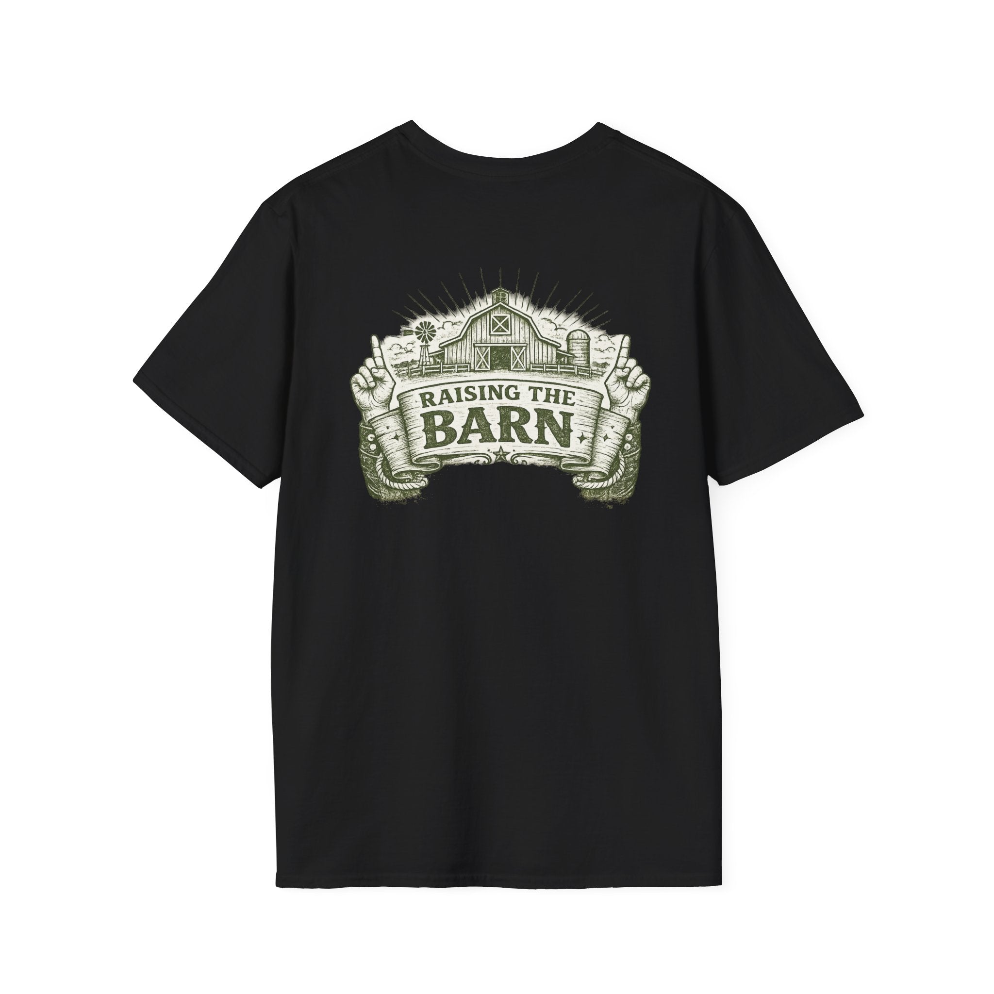 Raising The Barn T-Shirt — Rustic Farm Life Graphic Tee