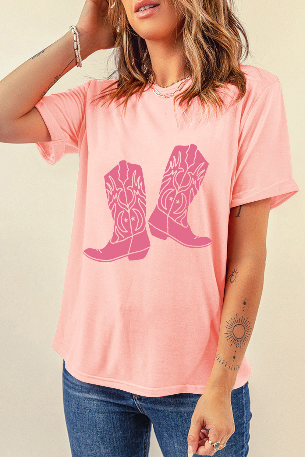 Pink Boots Graphic Tee