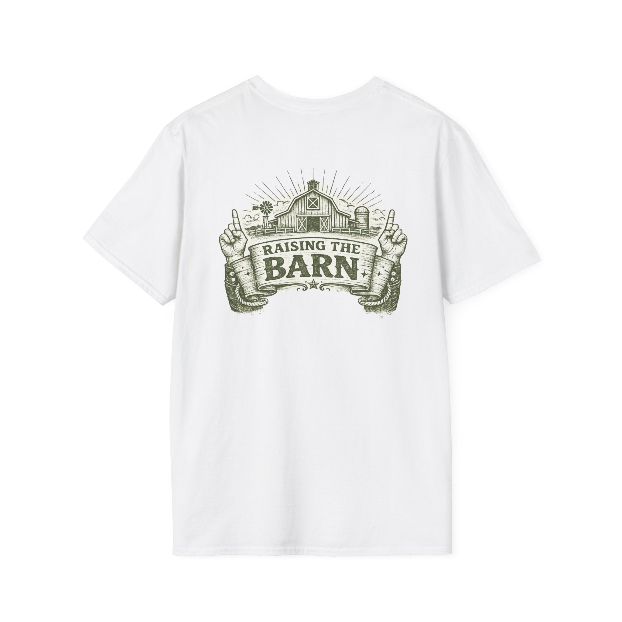 Raising The Barn T-Shirt — Rustic Farm Life Graphic Tee