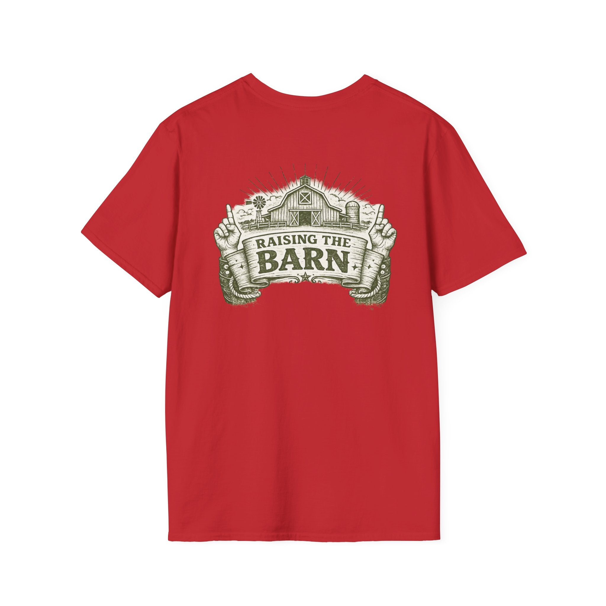 Raising The Barn T-Shirt — Rustic Farm Life Graphic Tee