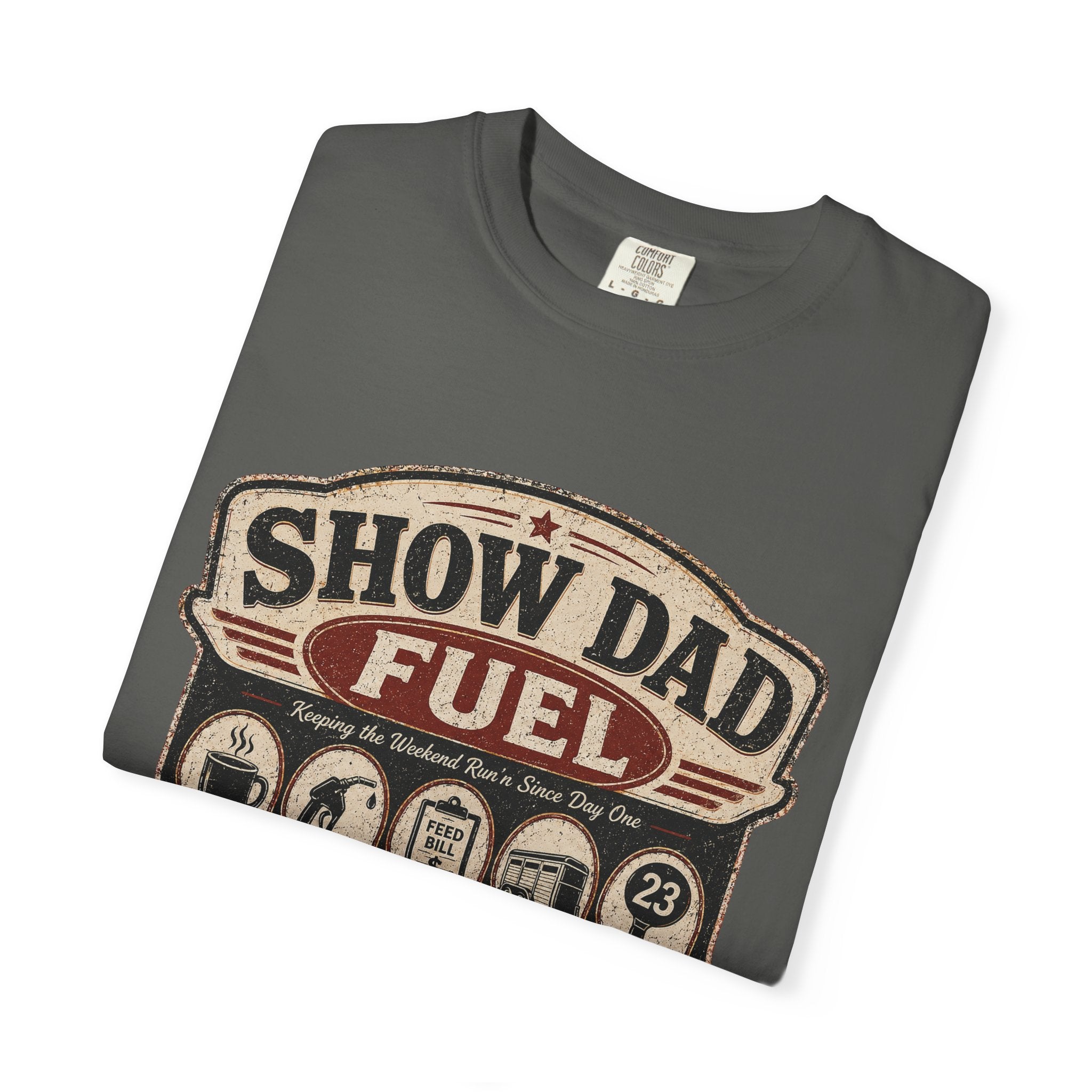 Show Dad Fuel Shirt | Funny Livestock Dad Tee | Stock Show Dad Shirt | 4H & FFA Father’s Day Gift | Farm Dad Western Tee