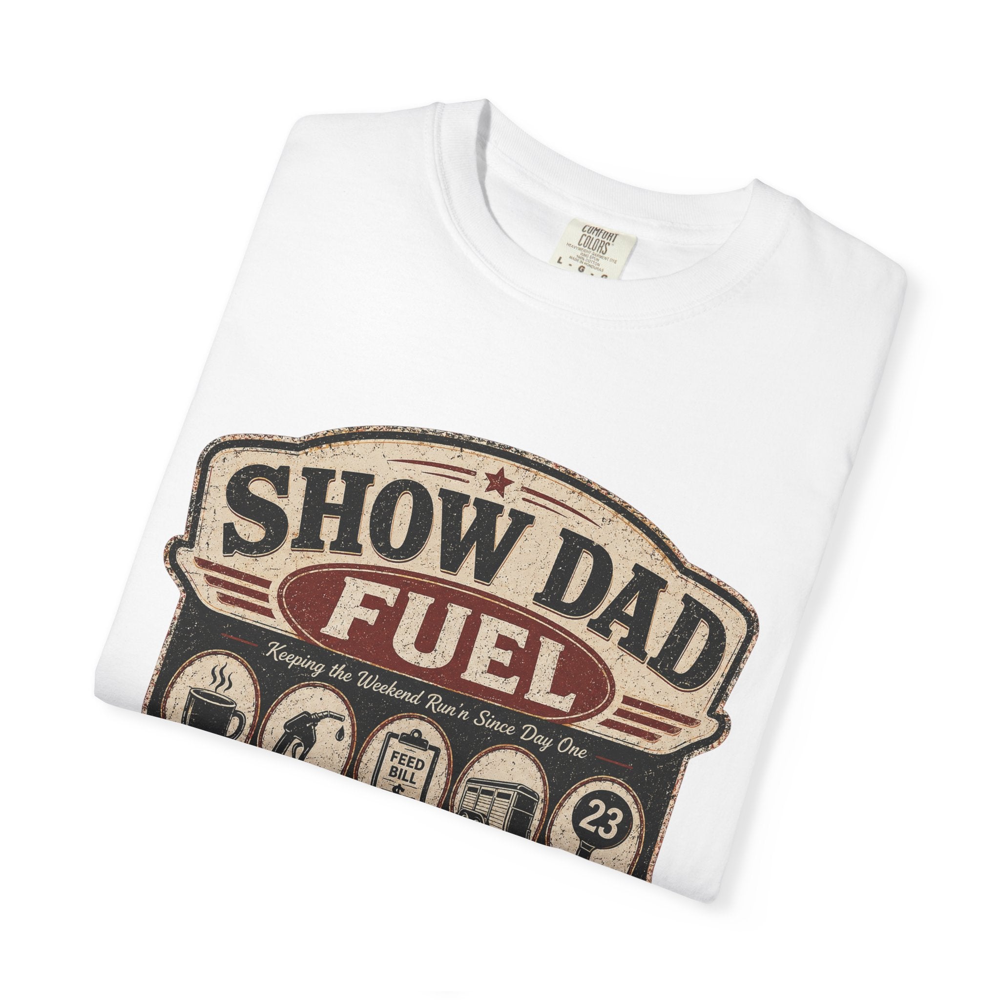 Show Dad Fuel Shirt | Funny Livestock Dad Tee | Stock Show Dad Shirt | 4H & FFA Father’s Day Gift | Farm Dad Western Tee
