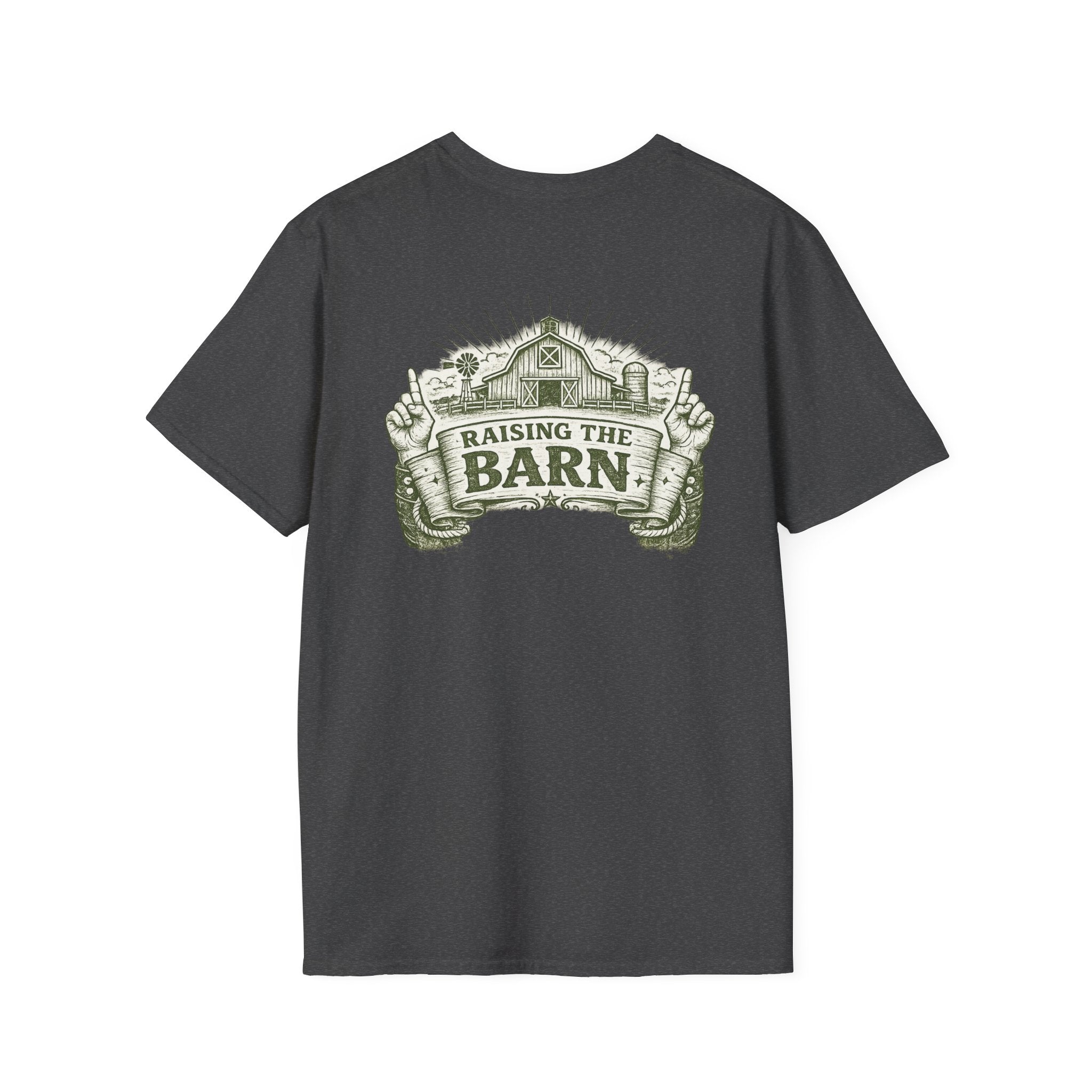 Raising The Barn T-Shirt — Rustic Farm Life Graphic Tee