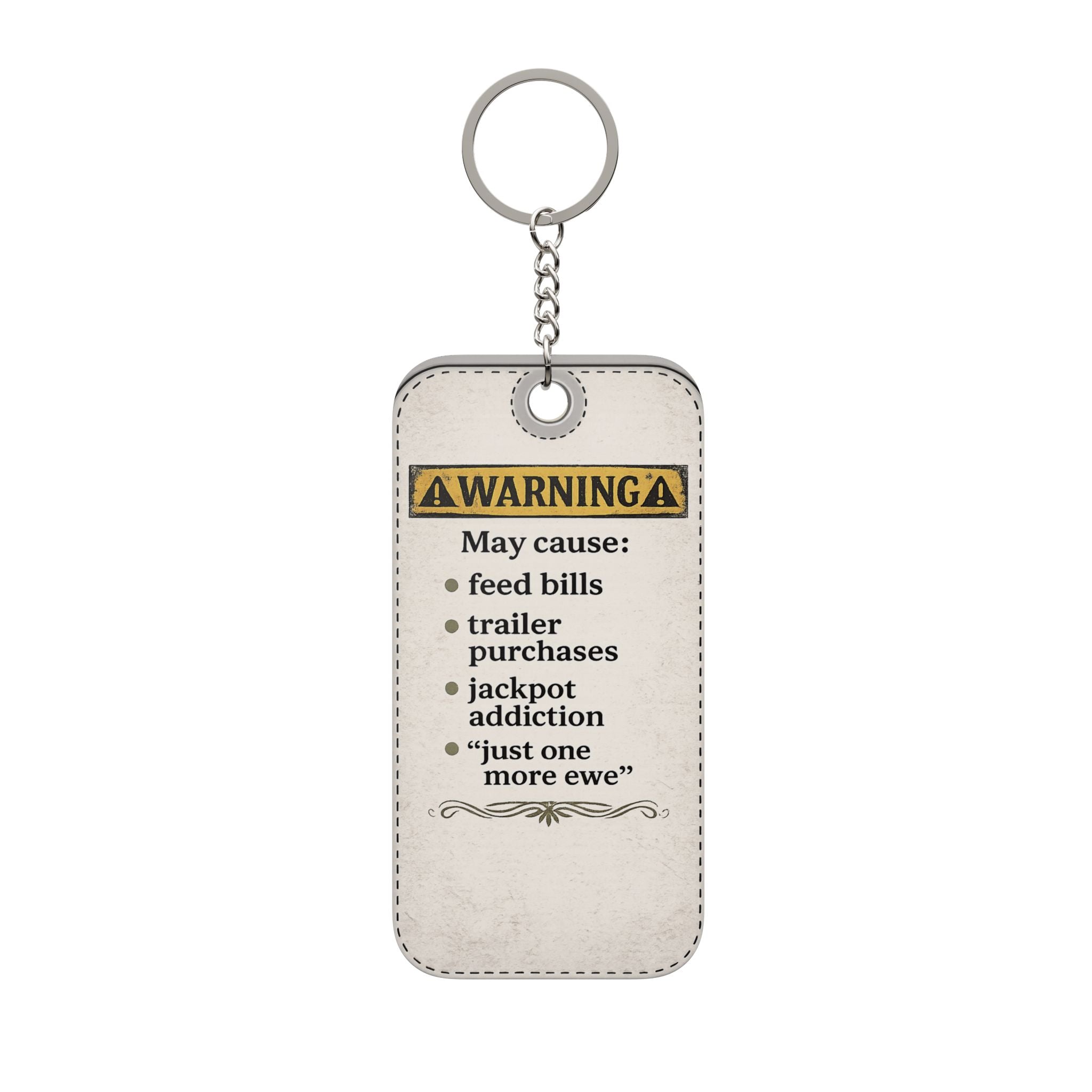 Funny Sheep Keychain | “Gateway Livestock” Warning Tag | 4H & FFA Show Lamb Gift | Livestock Dad Stock Show Accessory