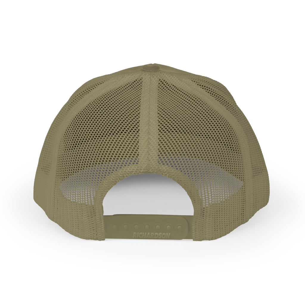 Broken Bell Blaze Orange and Camo Richardson 112 Trucker Hat