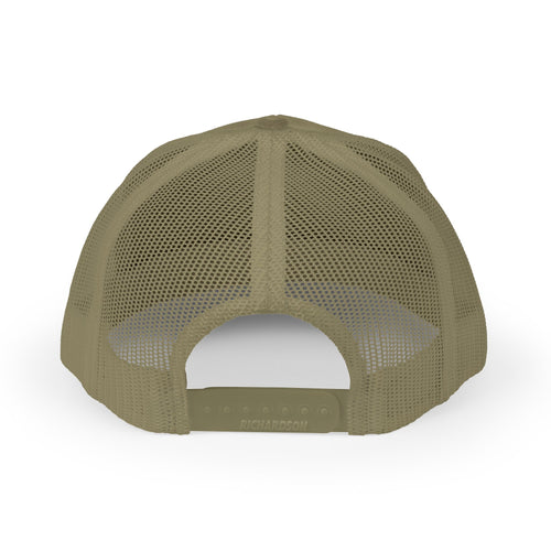 Broken Bell Blaze Orange and Camo Richardson 112 Trucker Hat