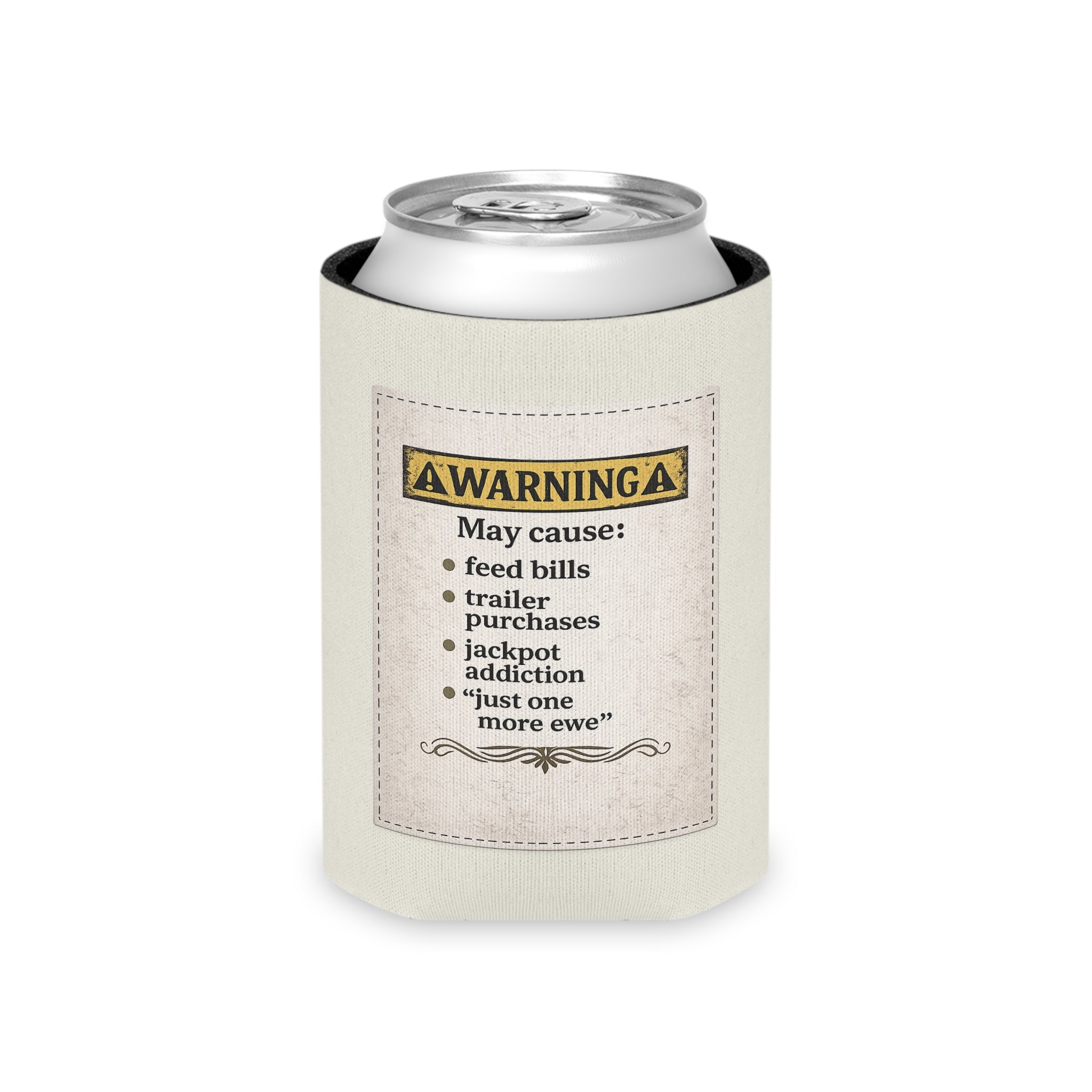Sheep Can Cooler – Rustic Farm Humor 'Sheep: The Gateway Livestock' Beverage Koozie