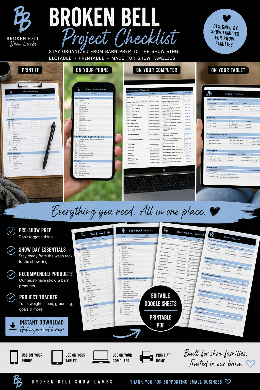 Broken Bell Project Checklist