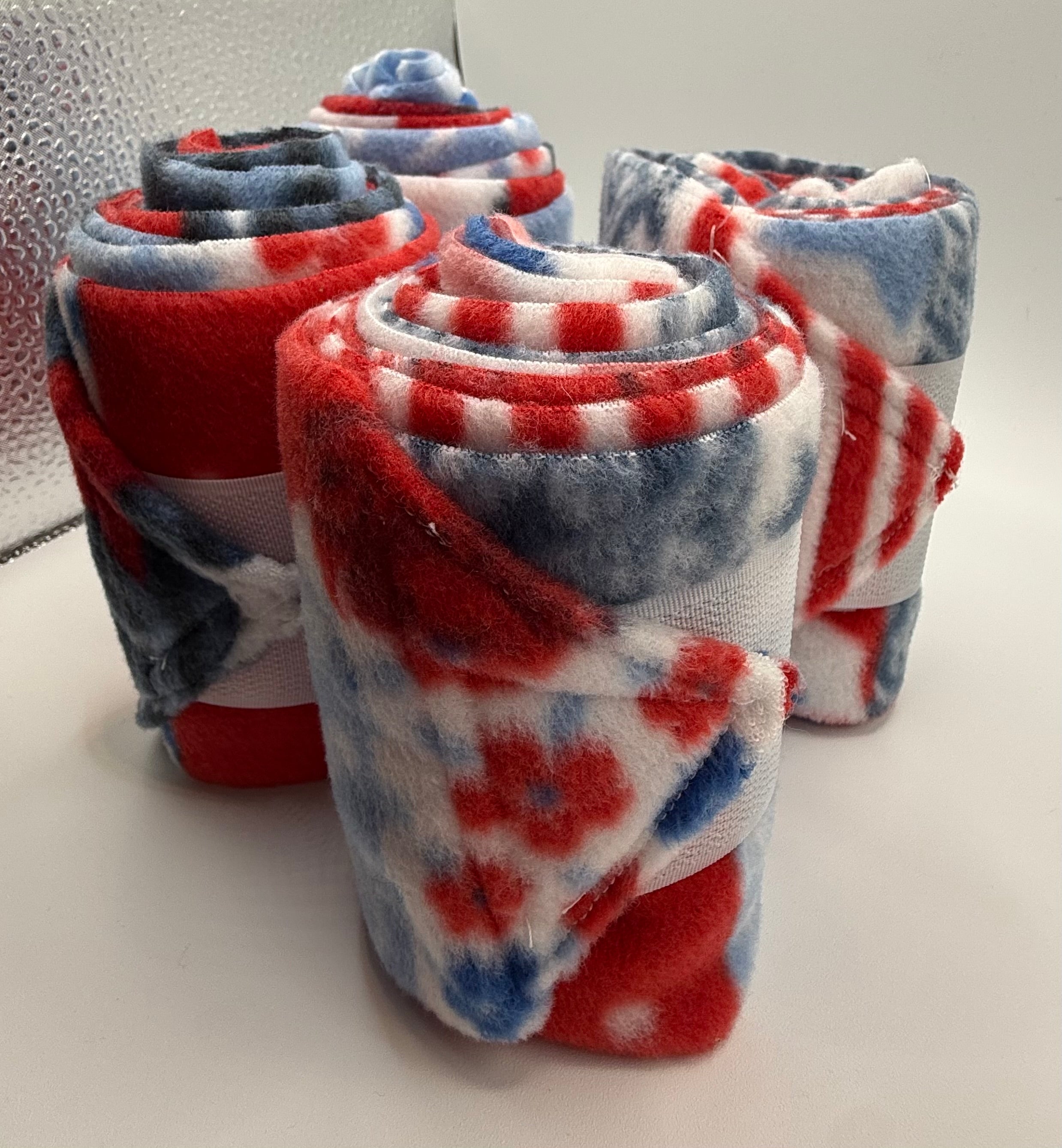Bell Bottom Shag Wraps Set of 4 Fleece Show Lamb Leg Wraps