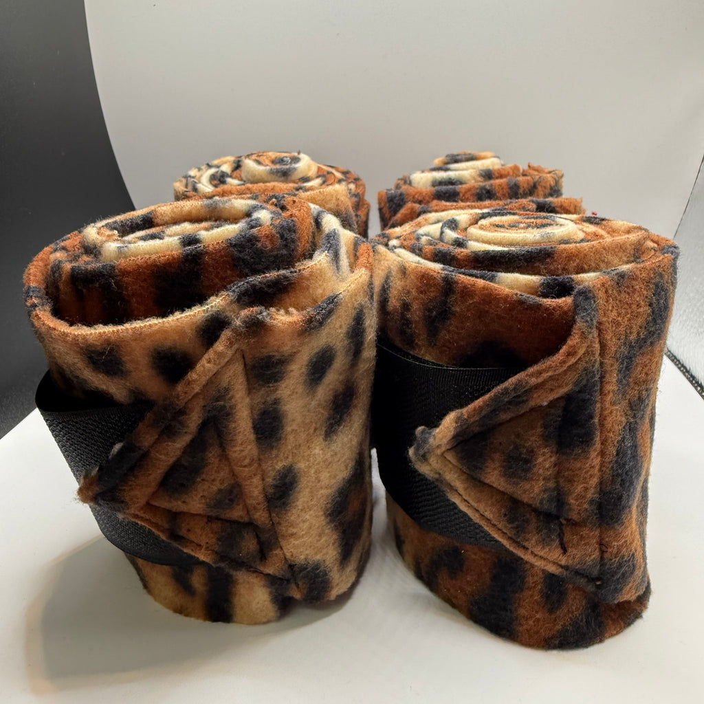 Bell Bottom Shag Wraps Set of 4 Fleece Show Lamb Leg Wraps