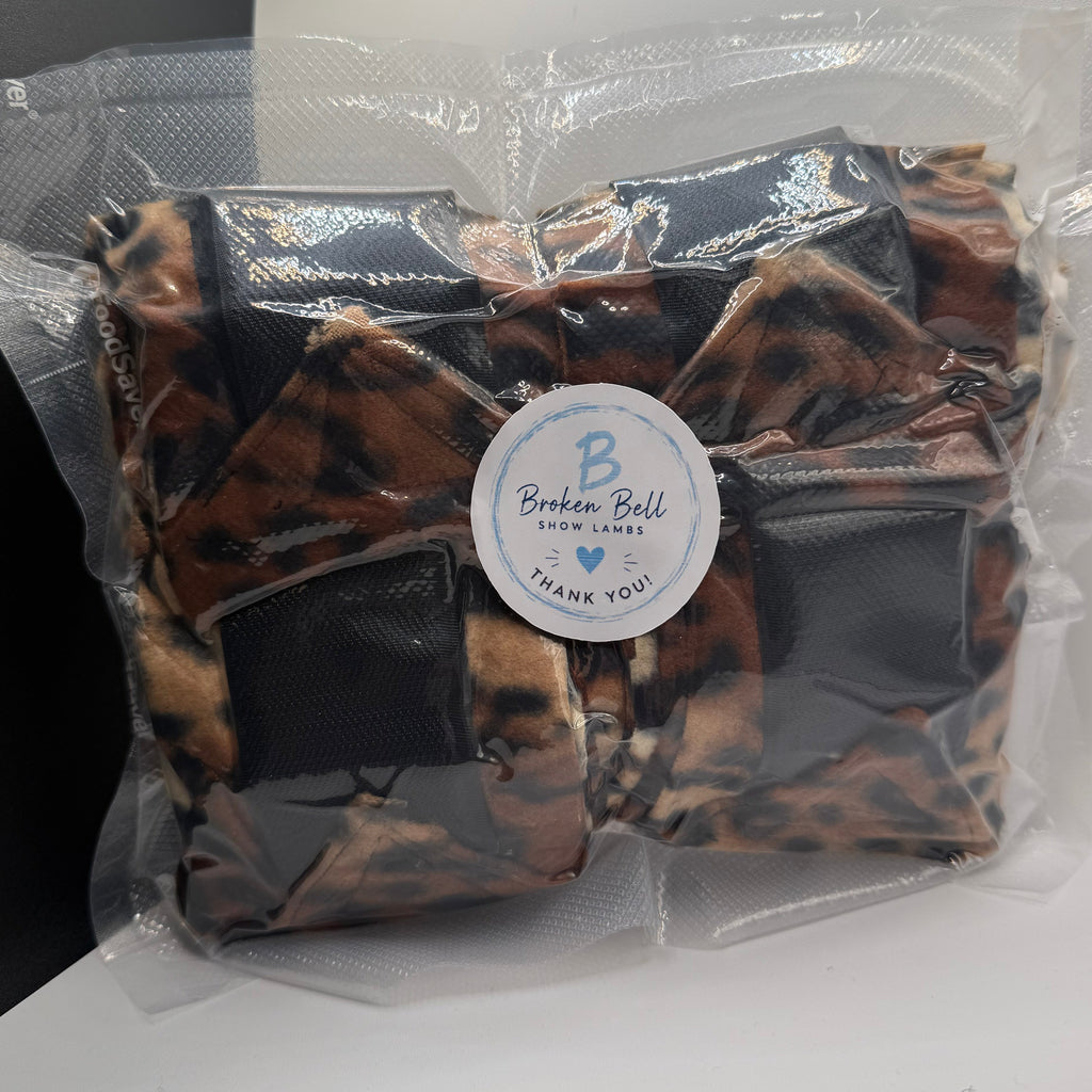Bell Bottom Shag Wraps Set of 4 Fleece Show Lamb Leg Wraps