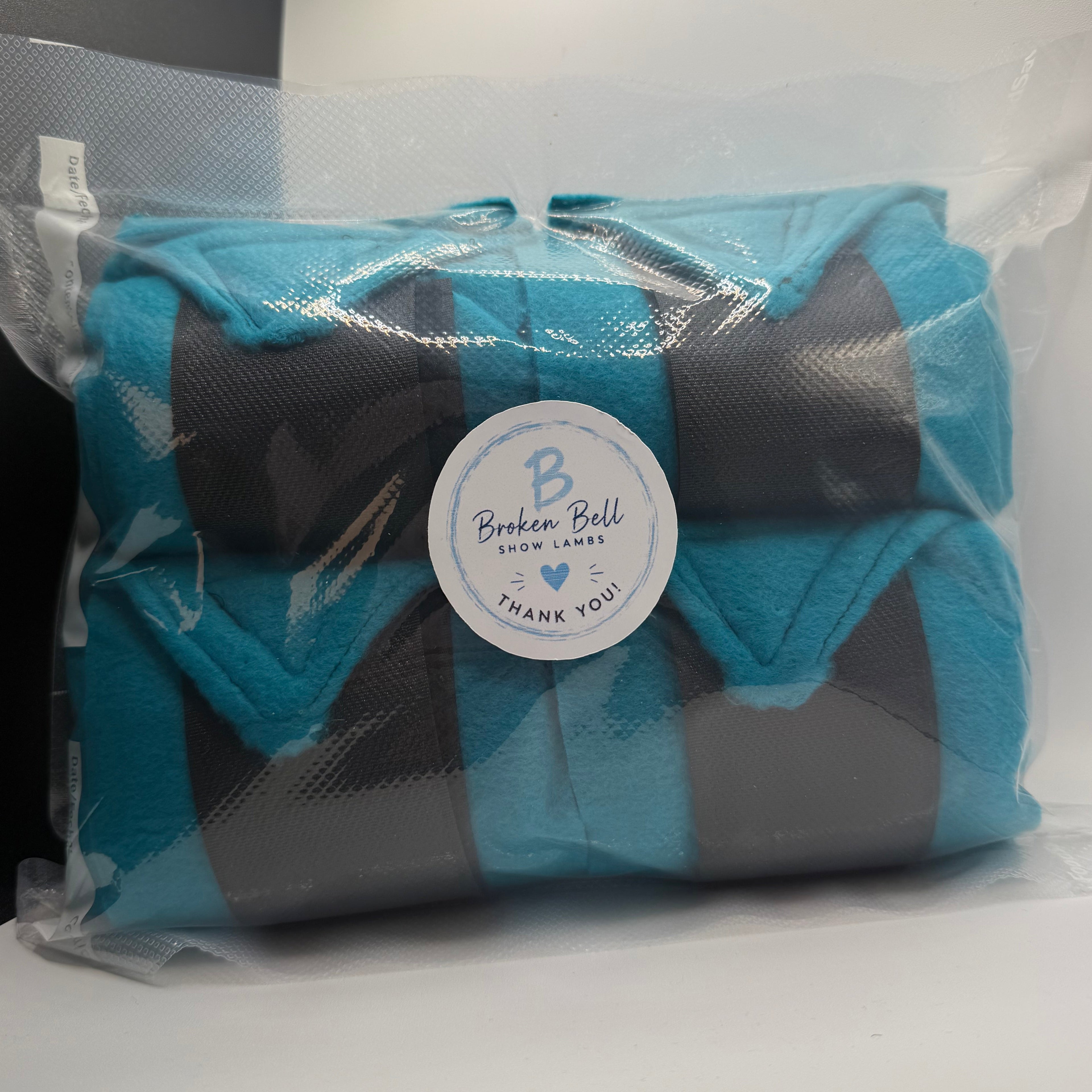 Bell Bottom Shag Wraps Set of 4 Fleece Show Lamb Leg Wraps