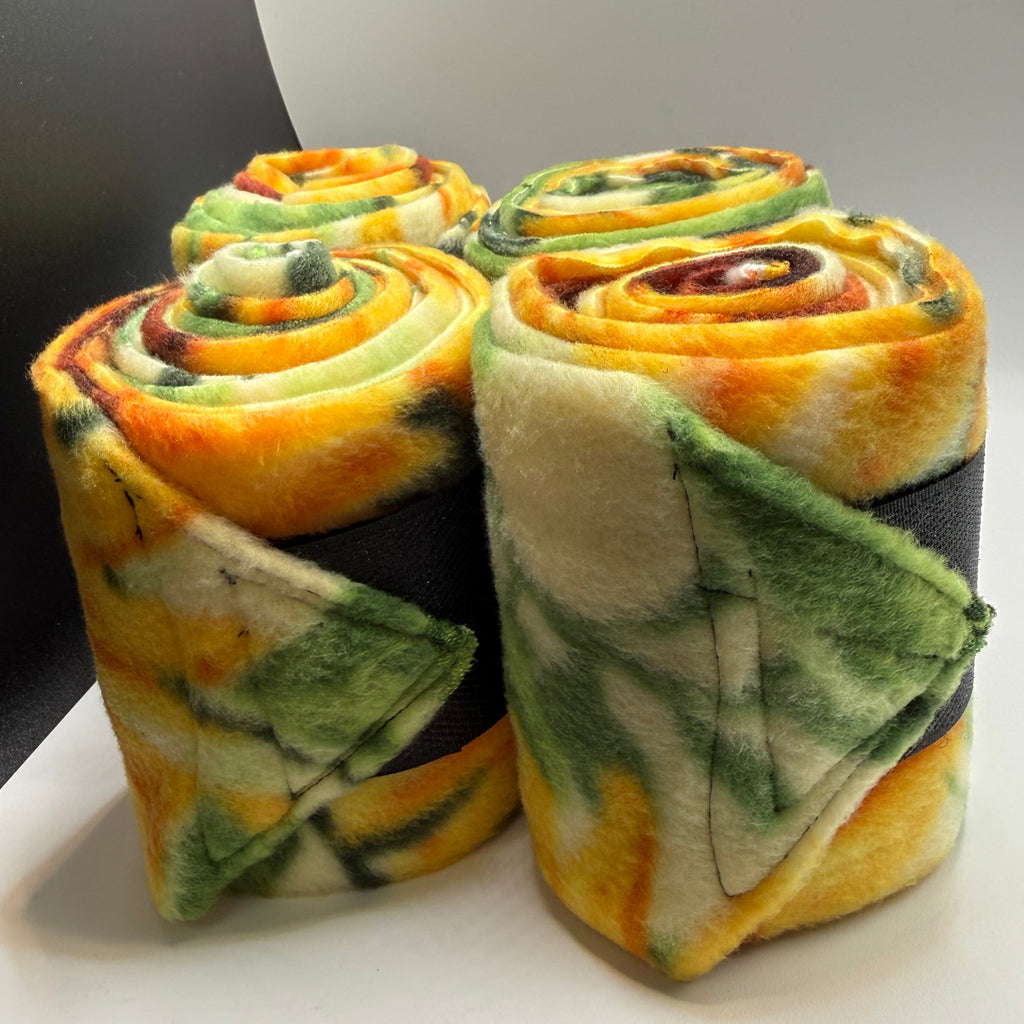 Bell Bottom Shag Wraps Set of 4 Fleece Show Lamb Leg Wraps