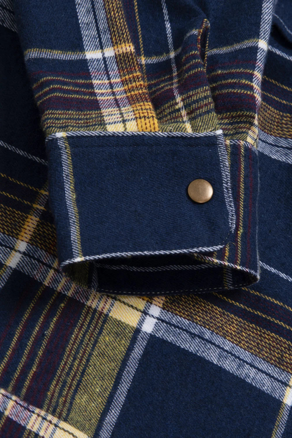 Rust & Navy Western Snap Flannel