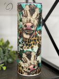 Sunflower Highland Cow Tumbler