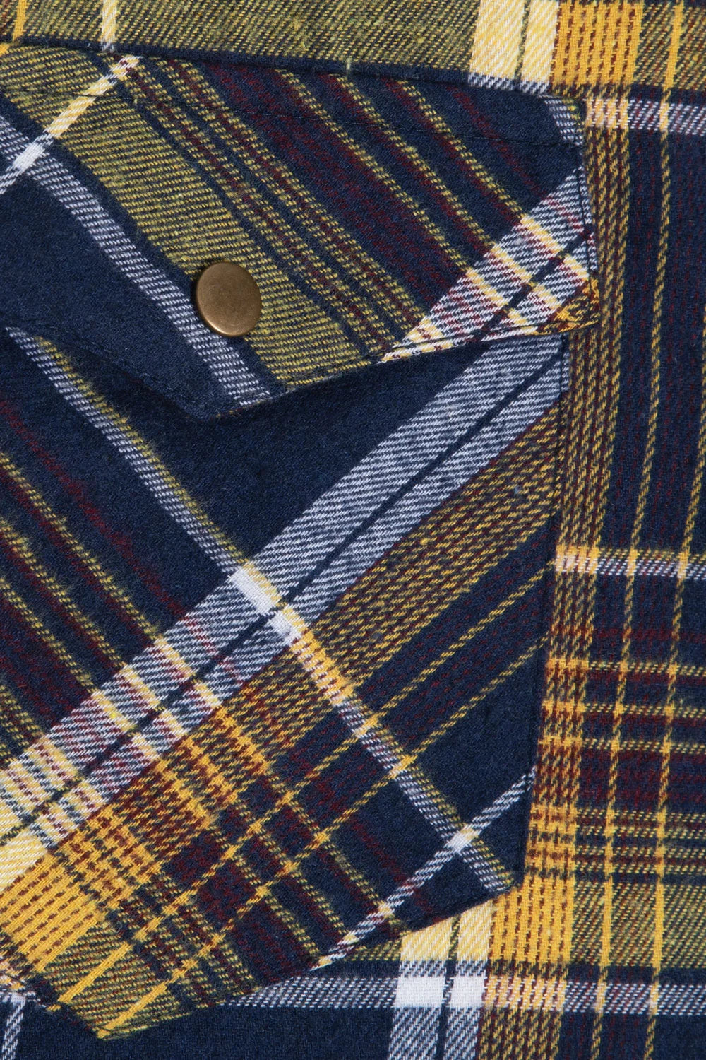 Rust & Navy Western Snap Flannel