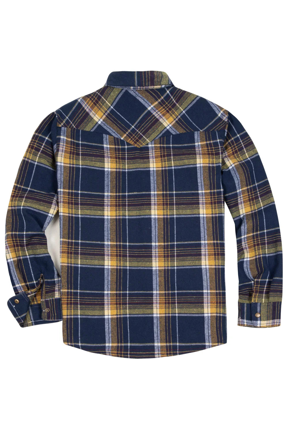 Rust & Navy Western Snap Flannel