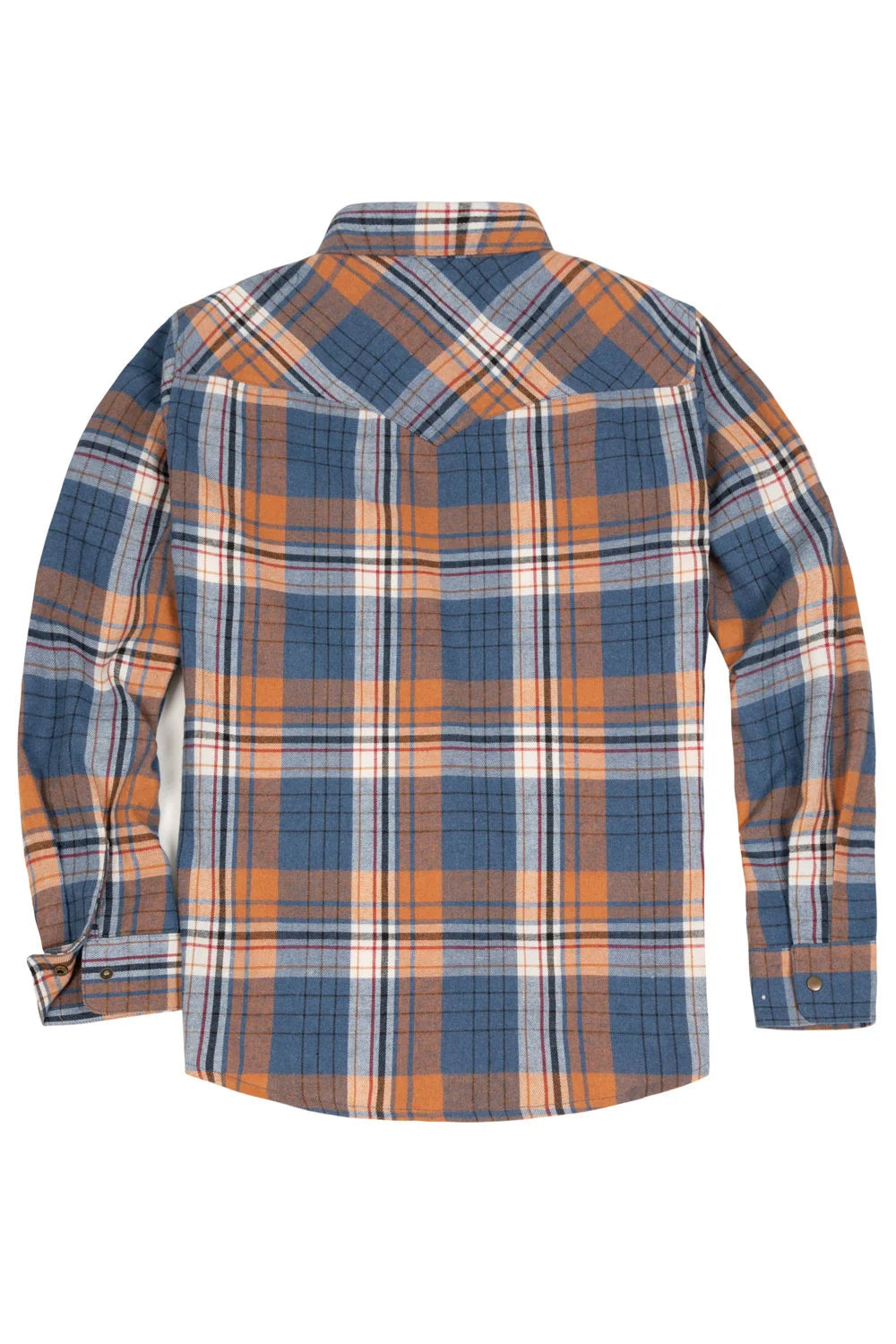 Rust & Navy Western Snap Flannel