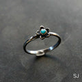 Sterling Desert Bloom Turquoise Ring